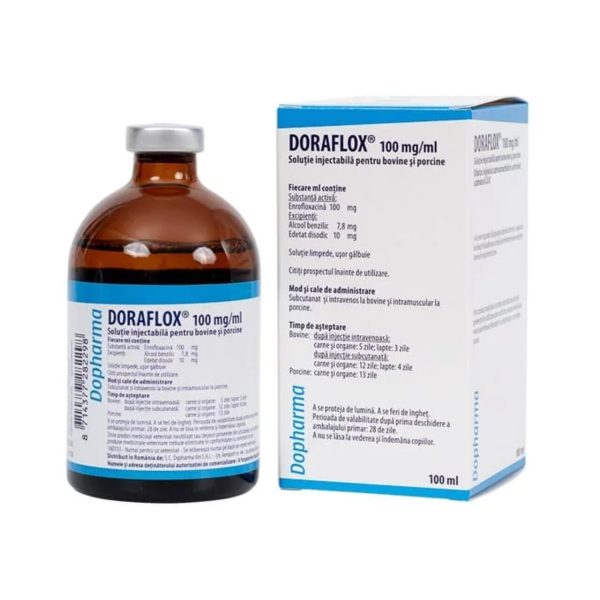 DORAFLOX 10% (ENROFLOXACINA) ANTIINFECTIOS INJECTABIL 100ML