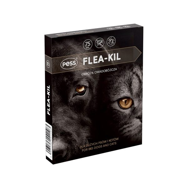 PESS ZGARDA ANTIPARAZITARA CU GERANIOL CAINI TALIE MARE FLEA-KIL 75CM