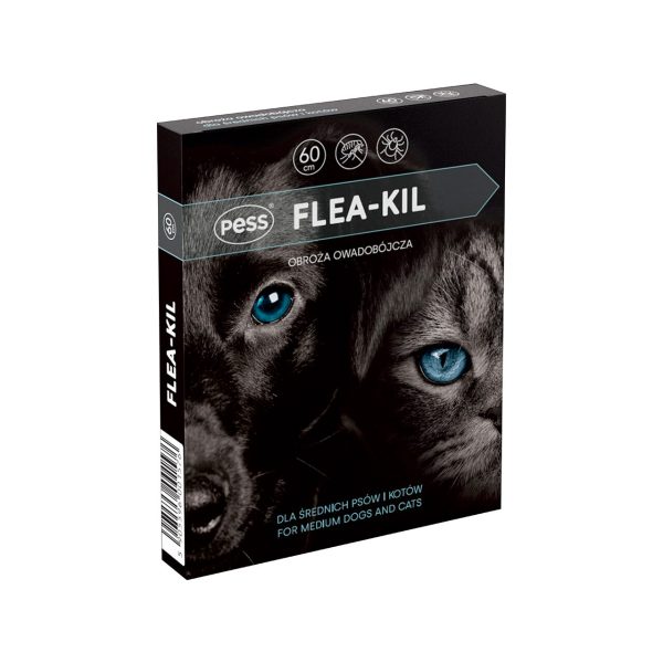 PESS ZGARDA ANTIPARAZITARA CU GERANIOL CAINI TALIE MEDIE FLEA-KIL 60CM