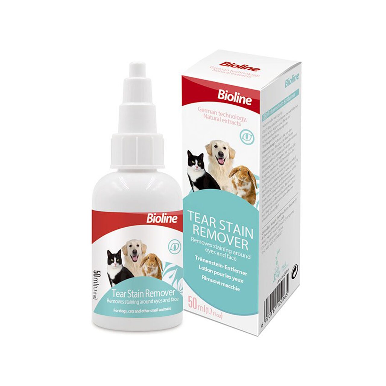 BIOLINE SOLUTIE INDEPARTARE PETE LACRIMI PENTRU CAINI SI PISICI 50ML