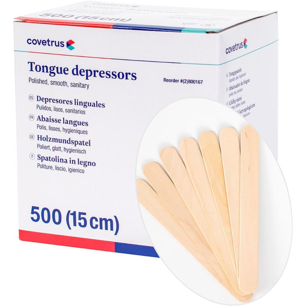Spatula de lemn pentru limba 500 buc CVET