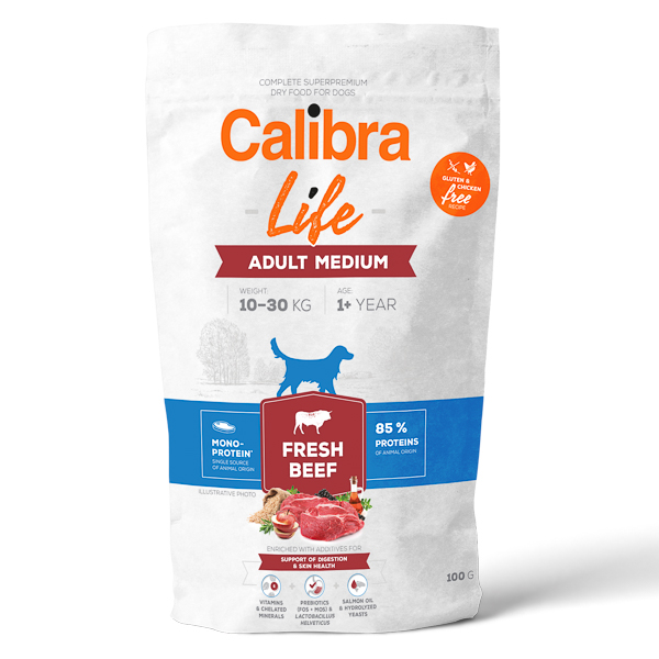 Calibra Dog Life Adult Medium Fresh Beef 100 g