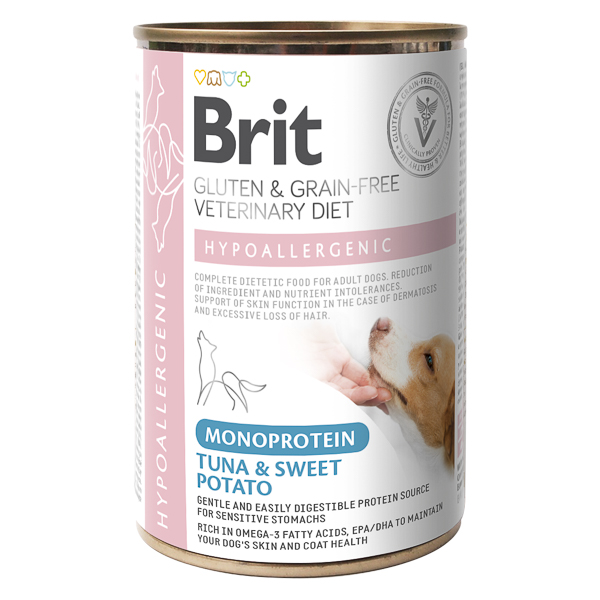 Brit GF Veterinary Diet Dog Hypoallergenic Monoprotein Tuna & Sweet Potato 400 g
