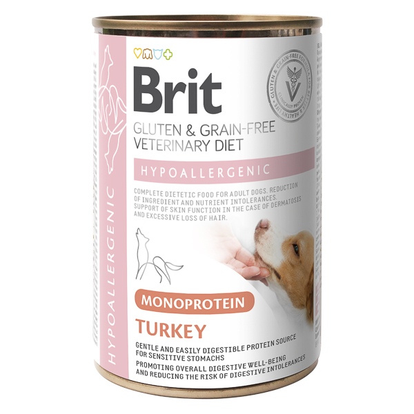 Brit GF Veterinary Diet Dog Hypoallergenic Monoprotein Turkey 400 g