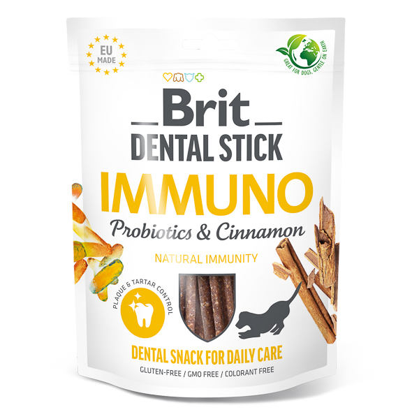 Brit Dental Stick Immuno with Probiotics & Cinnamon 7 buc