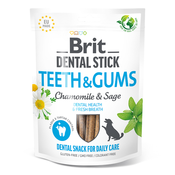 Brit Dental Stick Teeth & Gums with Chamomile & Sage 7 buc