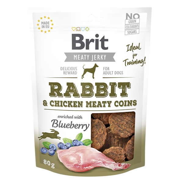 Brit Jerky Rabbit Meaty Coins 80 g