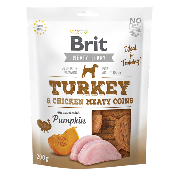 Brit Jerky Turkey Meaty Coins 200 g