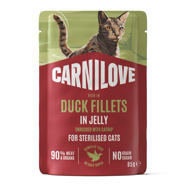 Carnilove Cat Pouch Jelly Duck & Catnip Sterilised 85 g