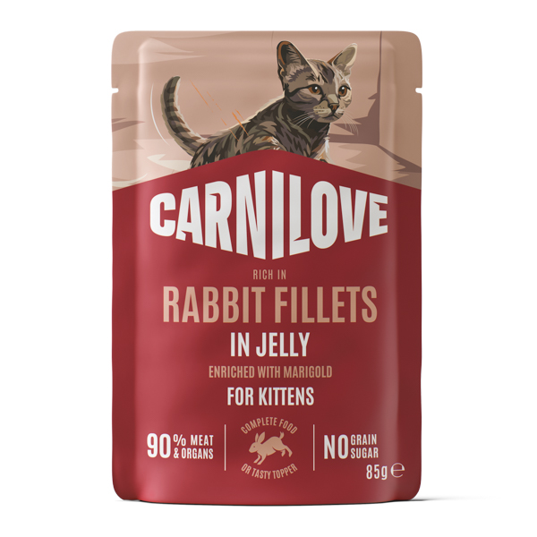 Carnilove Cat Pouch Jelly Rabbit & Marigold Kittens 85 g