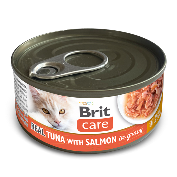 Brit Care Cat Real Tuna with Salmon in Gravy 80 g