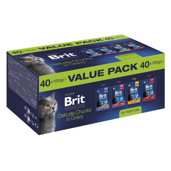 Brit Premium by Nature Cat Value Pack for Adult Cats 40 buc