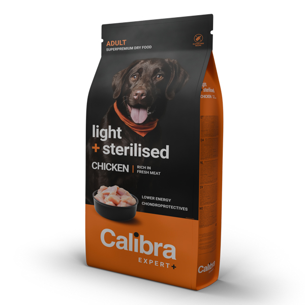 Calibra Dog Expert+ Adult Light & Sterilised Chicken 12 kg