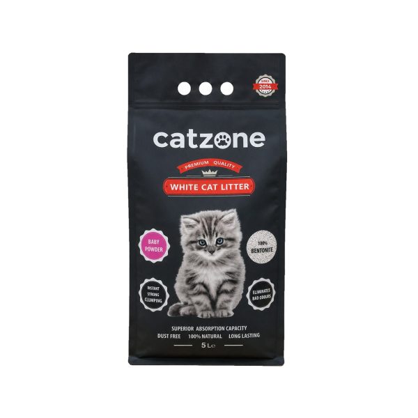 CATZONE CLUMPING NISIP SUPER PREMIUM BABY POWDER 5L/4.2KG
